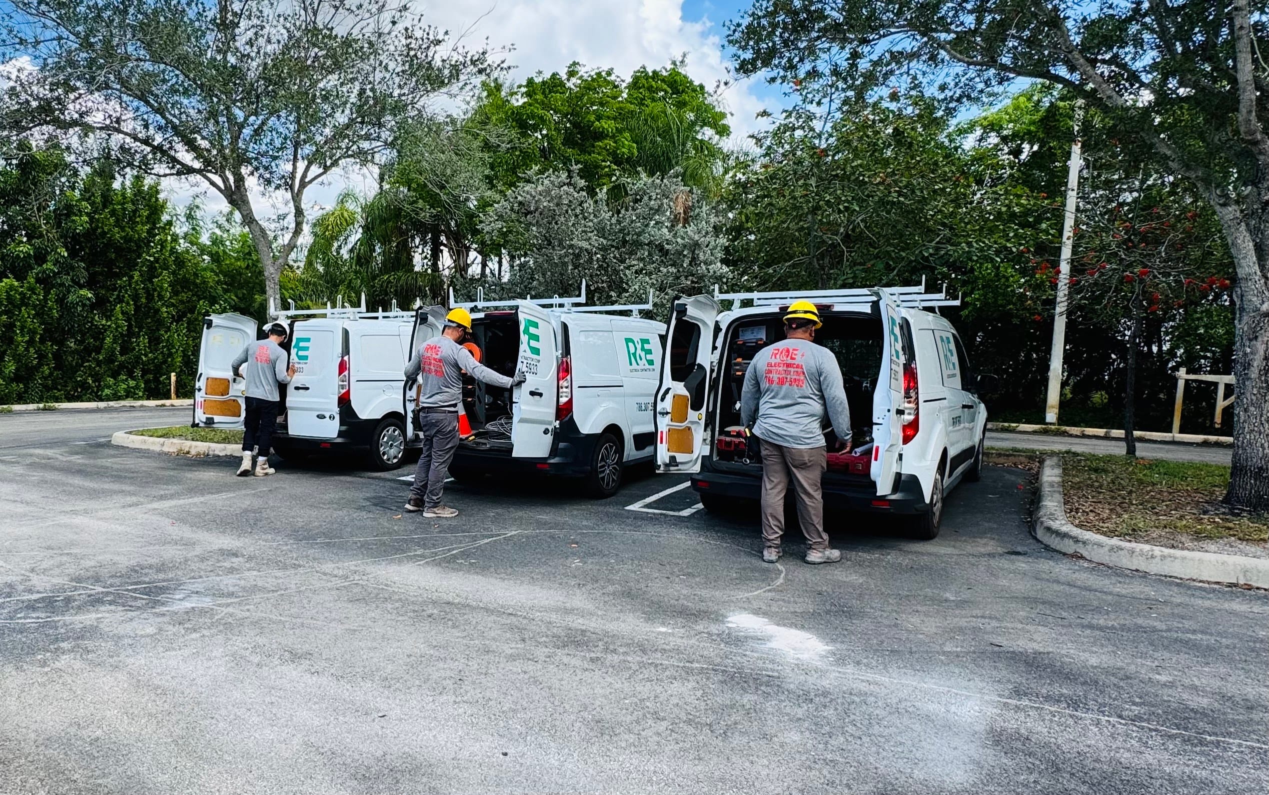 Licensed Electrician working on breaker panel board